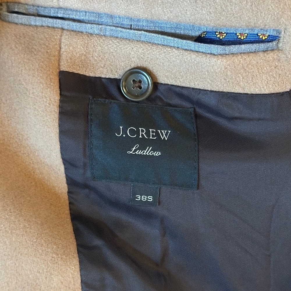 J.Crew Brown Wool Cashmere Ludlow Topcoat Men's 38 - Picture 4 of 5